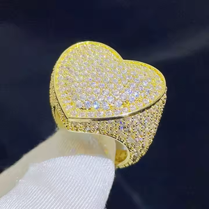 Luxury Heart Shape Iced-Out <b>Statement</b> <b>Ring</b> - Product Image 1