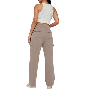 Pantalones Cargo Vaqueros Pintados con Múltiples Bolsillos para Mujer, Cintura Alta, Transpirables, de Secado Rápido, Lavado a la Piedra, Casuales, Nueva Llegada, Venta al por Mayor en Pakistán - Product Image 3