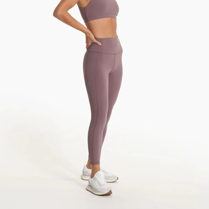 Leggings d'entraînement taille haute pour femmes, collants de yoga et de fitness extensibles pleine longueur, pantalons de sport slim pour la gym, vente en gros OEM personnalisée - Product Image 2