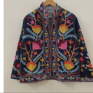 Hot Selling Velvet Suzani Jacket Handmade Embroidered Boho Ethnic <b>Coat</b> Festival Wear Designer Jacket - Product Image 1
