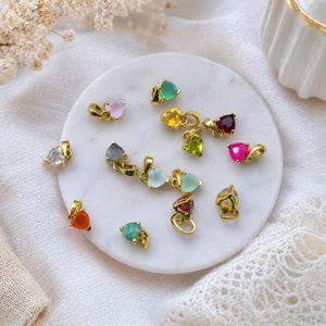 Collier en forme de cœur en quartz citrine, bijou en pierre précieuse de cristal jaune, cadeau pour elle - Product Image 6