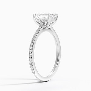 Anillo BOJ 0130 con Corte Esmeralda, Plata 925, Anillo Solitario de Lujo con Engaste de Puntas, Diamante de 2ct, Color D, VVS1, Moissanita, Certificado GRA - Product Image 3