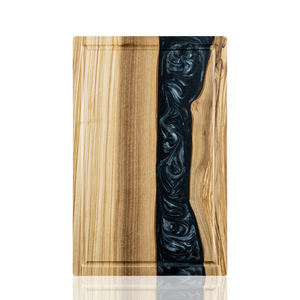 Planche à découper en bois écologique avec résine époxy, faite à la main, réutilisable, pour la cuisine, le restaurant, la salle à manger - Product Image 3
