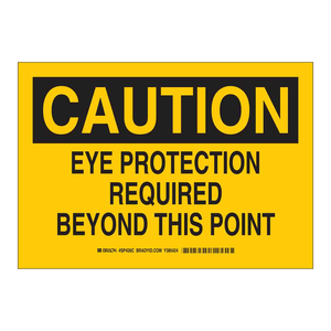 Panneau de signalisation « Protection des yeux requise » 10x14 pouces pour laboratoires et sites de travail - Product Image 1