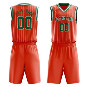 Conjunto de Uniforme de Baloncesto Sublimado Personalizado, Beige con Rayas Azules, Sin Mangas, Transpirable, para Adultos Unisex, con Impresión del Nombre del Equipo - Product Image 4