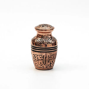 Uzair Artesanías, Urna Funeraria Pequeña de Metal para Cenizas de Mascotas y Humanos, Recuerdo Conmemorativo, Diseños Personalizables, Artículos Funerarios - Product Image 1