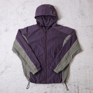 Ensemble de survêtement pour homme, couleur violette, avec blocs de couleur, à capuche, fermeture éclair, manches longues, short sportif, respirant, léger, en coton, taille élastique - Product Image 6