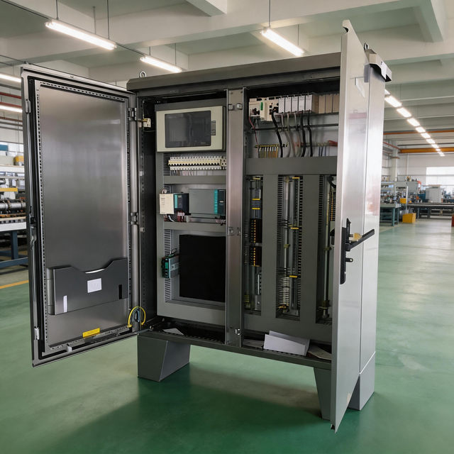 Electrical Control Panel with Metal Enclosure and Main Switch for Motor Control in Industrial Machinery and Equipment