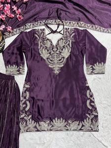 Conjunto Sharara Festivo de Lujo con Bordado de Lentejuelas - Product Image 5