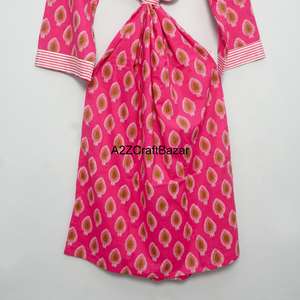 Bata Kimono Ecológica 100% Algodón Puro Lavable con Estampado Floral para Dama de Honor, Ropa de Dormir de Verano, Vestido Cómodo - Product Image 6