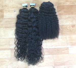 Extensiones de Cabello con Cinta Adhesiva Remy con Cutícula Alineada, 100% Cabello Humano, Onda Natural y Onda Profunda Suelta, Suave, Brillante - Product Image 6