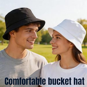 Bucket <b>Hat</b> for Women <b>Men</b> Cotton Summer Packable <b>Sun</b> Beach Fishing <b>Hats</b> Travel Cap - Product Image 3