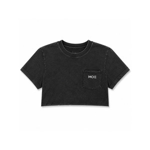 Chemisier vintage délavé à l'acide pour femme avec logo personnalisé sur la poche, coupe ample premium en pur coton, tendance estivale, vente en gros - Product Image 3