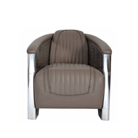 Fauteuil en cuir de style aviateur de luxe Chesterfield Canapé en cuir Canapé de restaurant haut de gamme de haute qualité Chambre moderne Mobilier abordable