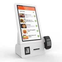 Kiosque de commande et de paiement automatique pour restaurant, centre commercial, avec écran tactile capacitif LCD, système Android/Windows