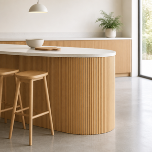 Panel Tambour de Madera Maciza Moderna, Superficie de Madera Flexible para Gabinetes de Cocina, Diseño Minimalista, Panel Flexible de Madera Maciza - Product Image 3