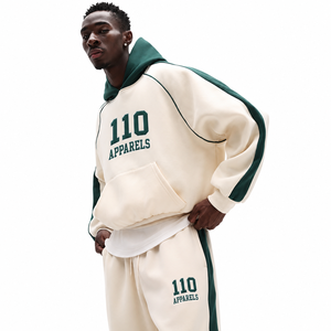 Custom Logo Unisex Hooded <b>2</b> <b>1</b> Printed Tracksuit Set for Green 100% Polyester Casual <b>Sweatshirt</b> Joggers Full Sleeve Autumn Wear - Product Image 5