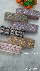 Las telas de encaje bordadas hechas a medida son adornos decorativos o telas bordadas. Ideal para Sari - Product Image 6