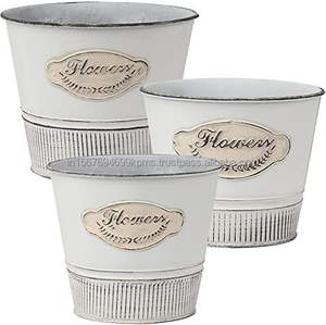 Ready <b>Stock</b> of 5 Pieces Galvanized Planters Set Five Different Sizes Trending Bohemian Planters & Flower <b>Pots</b> for Garden Decors - Product Image 6