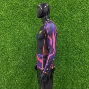 Chemise de compression à manches longues pour homme Topline Products, impression par sublimation, rash guard à manches longues - Product Image 2