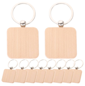 Llavero de madera, el más nuevo, soporte para llavero de madera, llavero cuadrado de madera personalizado, llavero en blanco para logotipo - Product Image 1
