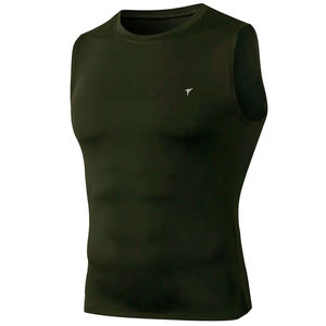 เสื้อกล้ามออกกำลังกายผู้ชายคุณภาพสูงแบบยืดหยุ่น กระชับรูปร่าง คอโอ น้ำหนัก 220 กรัม ไร้ตะเข็บ ช่วยกระชับสัดส่วน - Product Image 3