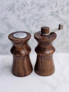 Luxury Oak Wooden <b>Salt</b> Pepper <b>Shaker</b> Set with Eco-Friendly Design Durable Construction Adjustable Coarseness Dishwasher Safe - Product Image 1