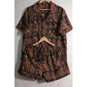 Cotton Floral Print Women Pajama Set, Soft Short <b>PJs</b>, Cute Nightwear Loungewear - Product Image 6