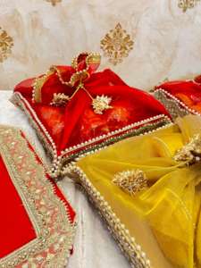 Premium Customizable Durable Fabric Beaded Square <b>Basket</b> Especially Designed for Wedding Gift Favors Festive Sale Gift <b>Hampers</b> - Product Image 5