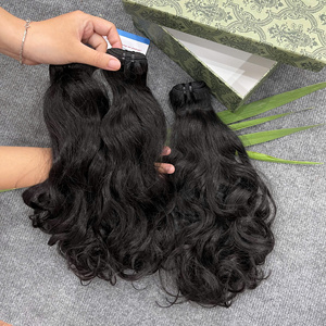 Extensiones de Cabello Humano Remy Vietnamita Ondulado Premium, Tejido Natural Negro, Puntas Gruesas y Llenas, Doble Trama a Máquina, Todos los Colores Disponibles, Larga Duración - Product Image 2