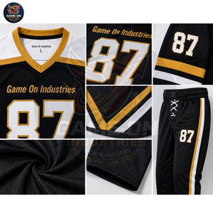 Comfortable Team Uniform Breathable Sublimation Hockey Apparel Professional Training Wear Custom Ice Hockey Jersey and Pant Set - Product Image 6