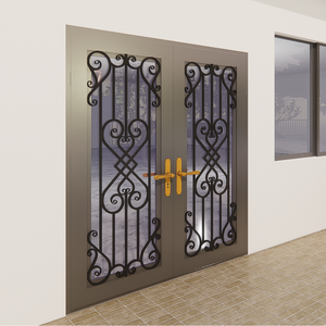 Puerta de Seguridad Moderna de Acero con Elegante Diseño de Hierro para Entrada de Casa de Lujo y Protección Exterior del Hogar Residencial - Product Image 1