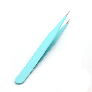 Ensemble de pinces à cils en acier inoxydable pour extensions de cils, pointe en fibre, couleurs personnalisables, 45, 75, 90 degrés - Product Image 3