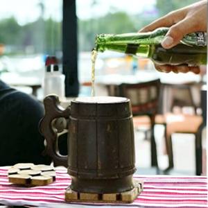 Tazas de madera artesanales hechas a mano con madera natural y acabado rústico para café, té, decoración de cocina, regalo para amantes. - Product Image 1