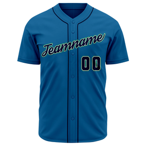 Camiseta de Béisbol Azul de Manga Corta con Botones, Uniforme de Equipo Personalizado, Ligera, Transpirable, Deportiva - Product Image 2