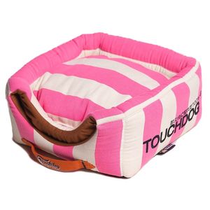 Cama para Perro Tipo Polo a Rayas, Convertible y Reversible 2 en 1, Diseño Plegable para Mayor Comodidad y Estilo - Product Image 1