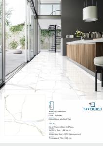 Venta caliente 600x600 azulejo de porcelana esmaltado pulido completo interior hogar color blanco piso y azulejo de pared - Product Image 3