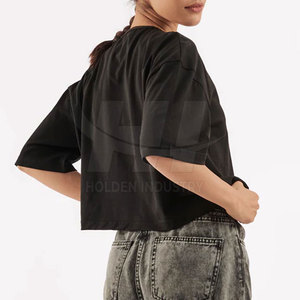 T-shirt court pour femme, look simple et sobre, basique, élégant, décontracté, coupe douce et confortable - Product Image 6