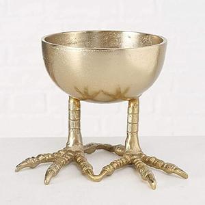 Cuenco decorativo de metal con forma de garra de pájaro dorado, cuenco de lujo para frutas, decoración moderna para el hogar, cuencos hechos a mano para servir en fiestas. - Product Image 1
