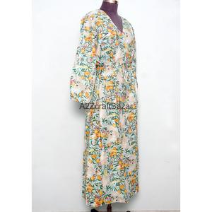 Vestido Maxi Casual al por Mayor para Mujer, 100% Algodón, Estampado Floral, Transpirable, para Uso Diario, Corte Holgado - Product Image 5
