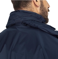 Veste coupe-vent en toile imperméable bleu marine pour homme, coupe classique, fermeture éclair, séchage rapide, respirante, style décontracté