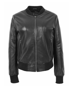 Winter Women Casual Leather Jacket New Fashion Trendy Jacket Custom Made Classic Leather <b>Stand</b> Fit Bomber Jackets Manufacturers - Product Image 4