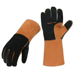 Gants de soudeur résistants à la chaleur en cuir de vachette pleine fleur de qualité supérieure, usage général, certifiés CE - Product Image 4