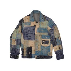 Chaqueta de Mezclilla Desgarrada Deportiva con Capucha para Hombre, Venta al por Mayor de Fábrica, Tejido de Algodón Transpirable, Logotipo Frontal, Cortavientos, Abrigo Casual de Invierno - Product Image 2