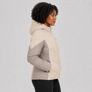 Premium Quality <b>Women</b> Puffer <b>Jacket</b> Warm <b>Lightweight</b> Quilted Winter Coat Custom Logo Full Zipper Hooded Casual Puffer <b>Jacket</b> - Product Image 2