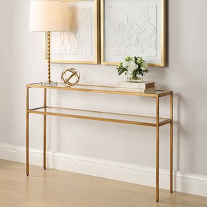 Consola de Acero de Estilo Industrial Moderno, Diseño de Marco Abierto, Almacenamiento Duradero para la Entrada, Decoración Elegante para la Sala de Estar, MOON STAR EXPORTS - Product Image 6