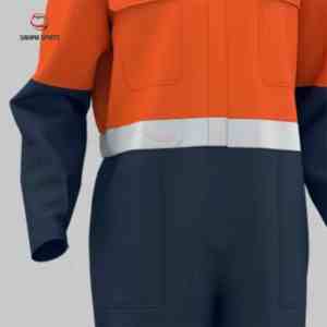 ชุดทำงานผ้าฝ้ายสวมใส่สบาย ดีไซน์ใหม่สองสี ชุดยูนิฟอร์มนิรภัยสำหรับงานอุตสาหกรรม ชุดเอี๊ยมทำงานในโรงงานสำหรับผู้ชาย - Product Image 4