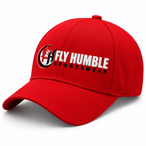 Gorra de béisbol bordada Maroon Fly Humble de 6 paneles, estilo Dad Hat, unisex, deportiva e informal, color granate. - Product Image 3