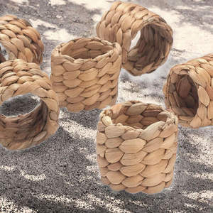Anillo para Servilletas de Jacinto de Agua Tejido con Paja, Artículo Decorativo para Mesa, Alta Calidad, Precio Económico, En Stock - Product Image 4