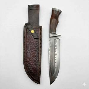 Cuchillo de Carnicero Artesanal de Acero con Alto Contenido de Carbono, Mango de Madera, Herramienta de Cocina - Product Image 2